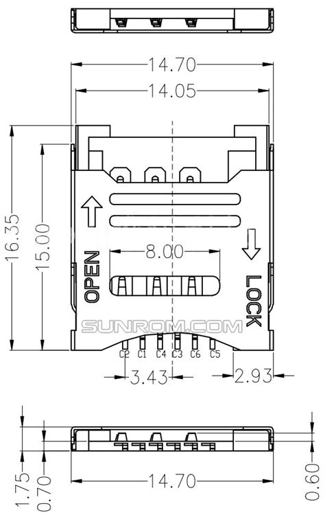 6 pin sim card slot pinout